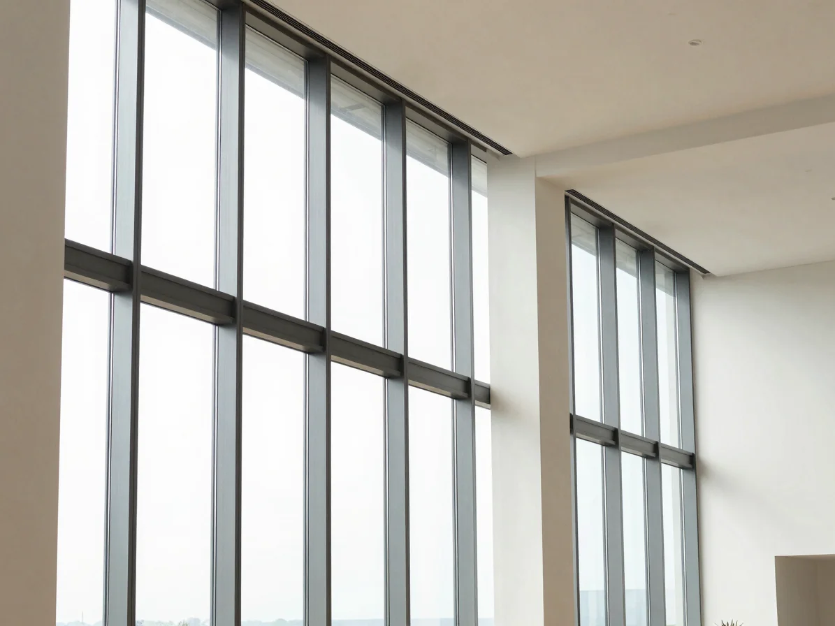 Clean architectural detail of a well-maintained modern building i